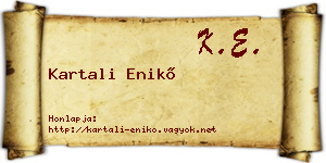 Kartali Enikő névjegykártya